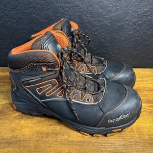 RefrigiWear Flex-Wear 1240R Black Leather Waterproof Safety Work Boots Mens 8.5‎